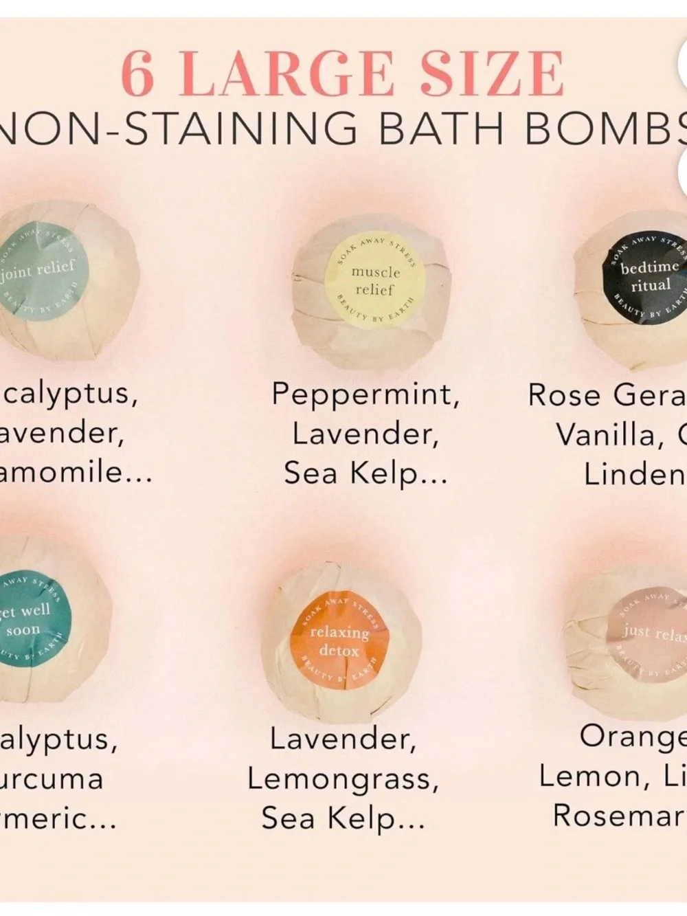 Beauty By Earth Bath Bombs Gift Box - Natural Brown